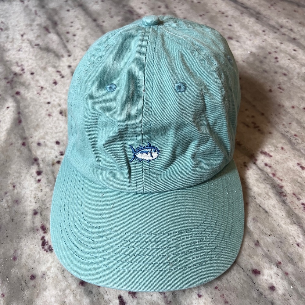 Southern Tide Mens Mini Skipjack Leather Strap Hat Ball Cap OSFM